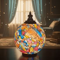 luxurious  artistic masterpieces, lampshades, antique lamps, wall sconces