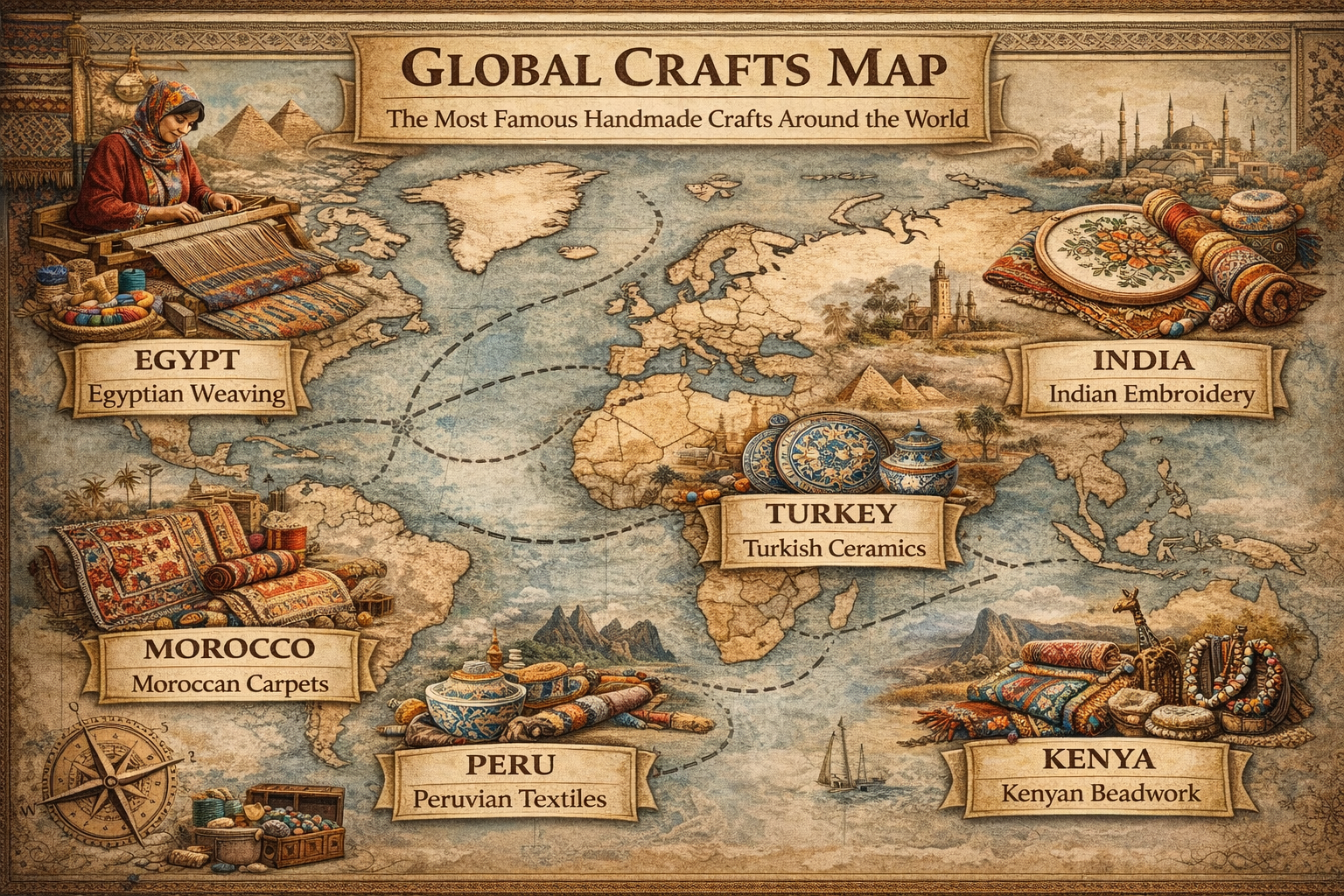 أي دولة تصنع أجمل الحرف اليدوية في العالم؟ مصر؟ المغرب؟ الهند؟ تركيا؟